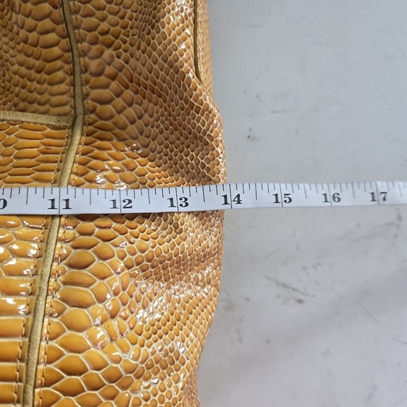 Brighton Shoulder Habdbag Women Single Strap Gold Snakeskin Print Medium Charm - Picture 7 of 16